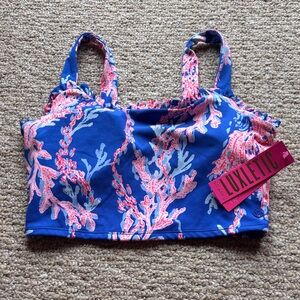 Lilly Pulitzer Blue and Pink Swim Top